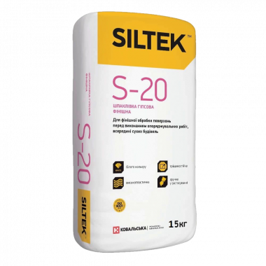 Siltek S-20 шпаклевка гипсовая финишная